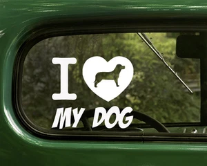 2 I LOVE MY DOG DECALs Sticker for Car Truck Laptop Bumper Window - Bild 1 von 2