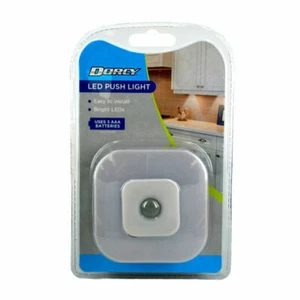 Dorcy Square Push Light Super-Bright LEDS Completley Wireless Operates W/ 3AAA b - Picture 1 of 1