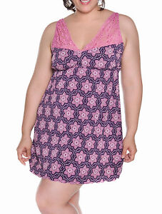 Soft Lacy Chemise Baby doll Lingerie Nightgown Plus Size 3x 4x 5x 6x  VX4081