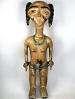 Fine Africa African Ashanti People carved Wood Polychrome Fertility Sculpture
