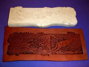 Deer In The Pine Wallet Emboss Plate High Impact Poly 2 3/4" x 8 1/4" - Picture 1 of 3