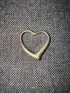 vtg 925 silver open heart floating pendant Thailand 4.6 Grams - Picture 1 of 4