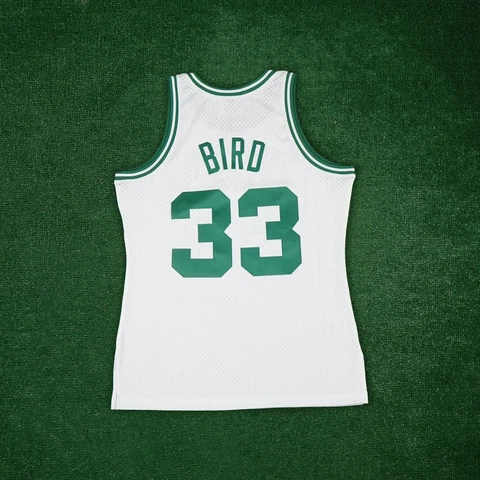 Larry Bird Boston Celtics NBA Mitchell & Ness Men's 1985-86 Swingman Home Jersey Cover