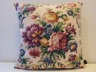 Bernard Wardle Redesmere Vintage Floral Linen & Velvet Fabric Arts Cushion Cover - Image 1 of 4