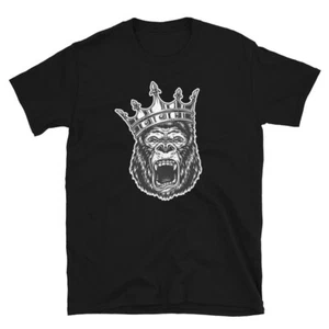 Apes Together Strong Gorilla King T-Shirt Alpha Boss Gift Funny Graphic Tee - Picture 1 of 12