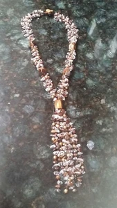 Genuine Tiger eye, Quartz, and Golden Pearl necklace  - Picture 1 of 9