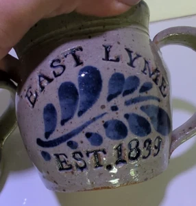  Juego de 2 tazas de cerámica de gres East Lyme vintage años 60 - Imagen 1 de 10