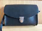 The Cambridge Satchel Company 7.5 Inch Pushlock Bag In Black Textured Leather