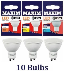10x LED GU10 Bulbs Light Spotlight Warm White Cool Day Lamps Energy Saver 5W/50W - Picture 1 of 4