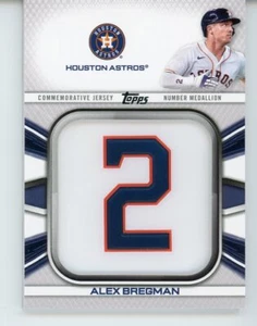 2022 Topps ALEX BREGMAN Commemorative Jersey Number Medallion #JNM-AB  - Picture 1 of 1