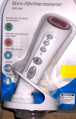 QUIGG LED Digitales Fieberthermometer DSO 364 Stirn und Ohrthermometer NEU - Bild 1 von 2