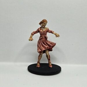 Zombicide Female Walker Rose Lady Dress Blood Hand Painted Miniature D&D