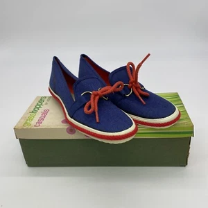 NEW NOS KEDS GRASSHOPPERS CASUAL VTG PATRIOTIC NAVY ANCHOR TIE WOMENS SHOES 7 S - Picture 1 of 12