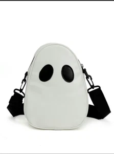 Ghost Shaped Crossbody Bag, Faux Leather Shoulder Bag Halloween Accessories - Picture 1 of 7