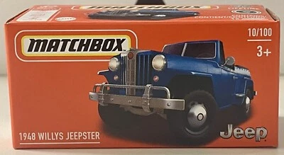 NEW MATCHBOX 2024 POWER GRAB - 1948 WILLYS JEEPSTER - #10/100 - BLUE - SEALED - Image 1 of 2