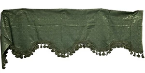 Vintage Lorraine Home Fashions Evergreen Ball Fringe Valance 60”x16” Victoria - Picture 1 of 3