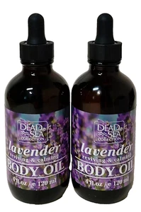 2 x 120ml Dead Sea Collection Lavender Body Oil reviving and calming - Picture 1 of 7