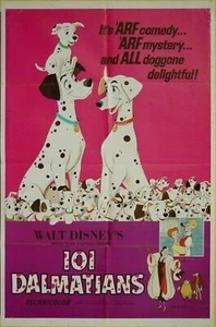 101 DALMATIANS MOVIE POSTER ORIGINAL FINAL 27x41 DISNEY - Picture 1 of 6