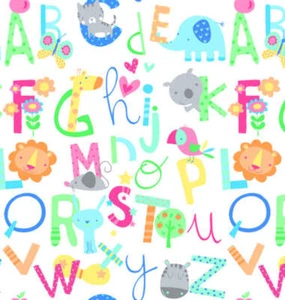 Handmade Blanket, Burp Rag/ Security Blanket, and Bib Alphabets and Animals Whit - Picture 1 of 3