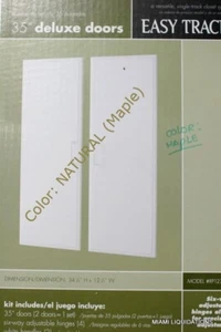 Easy-track 35"/36" Natural Maple Deluxe Closet Doors frameless RP1236-M Stow Co - Picture 1 of 3