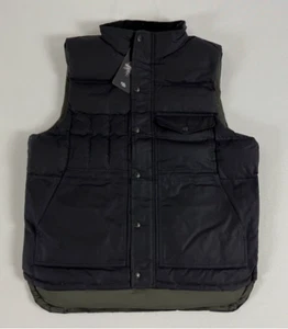 New FILSON Down Cruiser Vest Shelter Cloth Coat Waxed Cotton Canvas XL Blue Coal - Picture 1 of 8