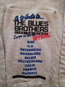 Blues Brothers Pullover 1990er Tourdaten offizielle Live Bühnenshow Merch Gr. XL - Bild 1 von 17