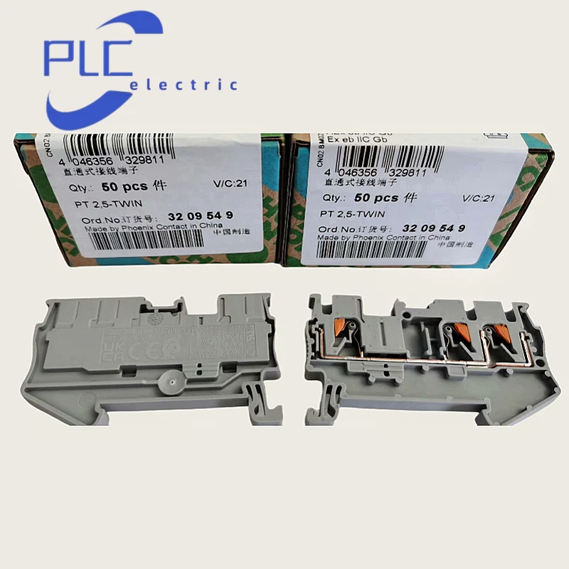 3211771 PT 4-TWIN 10PCS NEW Phoenix Straight-through Terminal 800V 32A Gray - Image 1 of 2