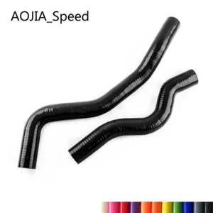 Black For 96-99 Mitsubishi Lancer Evolution EVO 4 5 IV V Silicone Radiator Hose - Picture 1 of 4