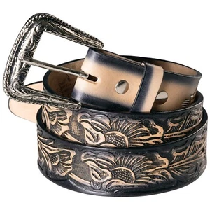 Westerngürtel Leder Western Country Style Stars & Stripes »WG-104« Braun - Picture 1 of 2