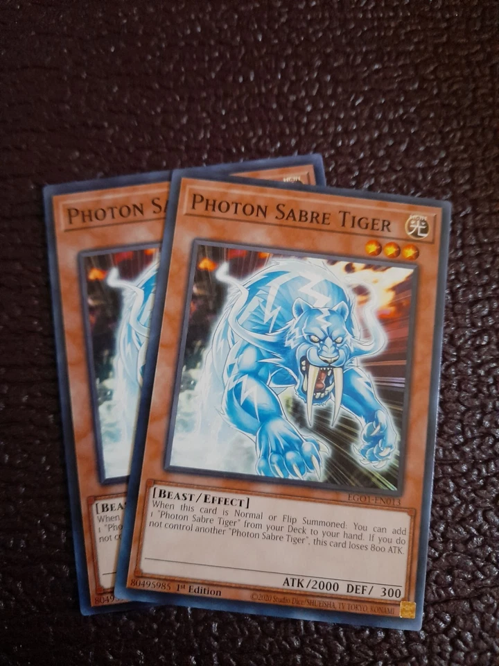 Yu-Gi-Oh! TCG Photon Sabre Tiger Egyptian God Deck: Obelisk the Tormentor N/M X2 - Image 1 of 1
