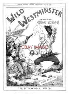 Impresión perforada 1927 'Wild Westminster' Sir Douglas Hogg dibujos animados políticos de colección - Imagen 1 de 1