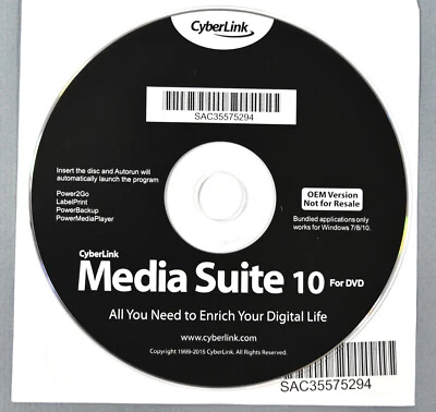 Cyberlink Media Suite 10, Managing & Editing Media Files in Windows 7 / 8 / 10 - Image 1 of 2