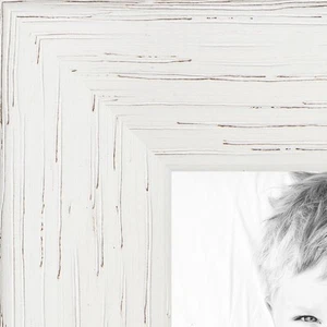 ArtToFrames Custom Picture Poster Frame White Stain on Oak 0.825" Wide Wood - Picture 1 of 7