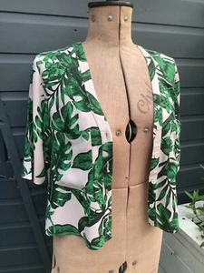 TOPSHOP ~ Box Shirt Tropical Print Blouse/Shirt ~ Size 12 - Free Delivery - Picture 1 of 13