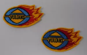 NOS Coppia Toppe Akron Vulcans Continental Football League Semi Pro anni 60 OH - Foto 1 di 3