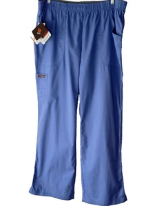 Barco NWT Women's Size **XL Elastic Waist ICU Scrub Pants Ciel Blue 3 Pocket - Picture 1 of 14