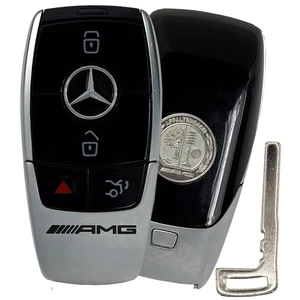 Original Mercedes Benz Affalterbach AMG Smart Keyless Remote Uncut Blade IYZ-MS2 - Picture 1 of 4