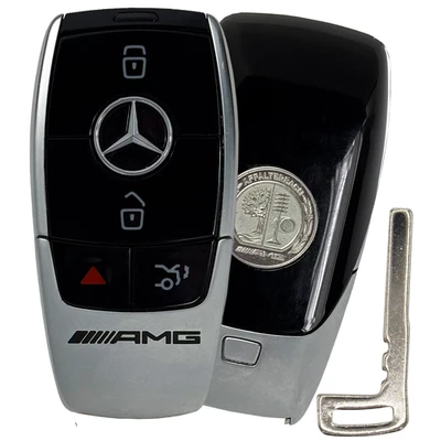 Original Mercedes Benz Affalterbach AMG Smart Keyless Remote Uncut Blade IYZ-MS2 - Image 1 of 4