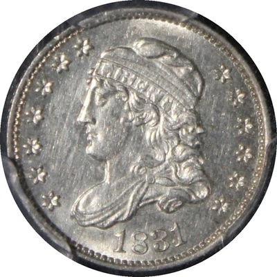 1831 AU58 Capped Bust Half Dime PCGS 80665781 - Image 1 of 4