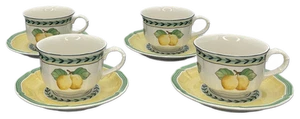 Villeroy & Boch French Garden Fleurence Cup and Saucer Coffee Tea - Set of 4 - Picture 1 of 4