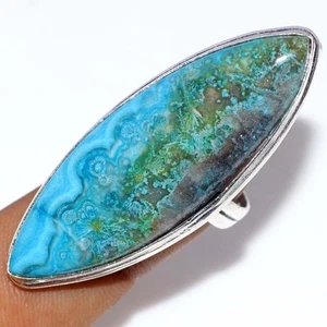 Mexikanischer Laguna Lace 925 Silber vergoldet Ring US 7,5 Neu eingetroffen GW - Bild 1 von 3