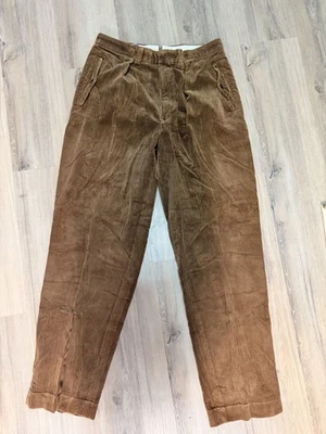 Pantalones de Pana Polo Ralph Lauren Vintage Años 80 Para Hombre 30x32 Marrón Carga Hechos en EE. UU. Foto 1 de 4