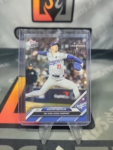 2024 Topps Now World Series Champions Walker Buehler #WS8 Blue 49/49 Dodgers - Picture 1 of 2