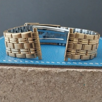 Speidel Hirsch 18 毫米 19 毫米 20 毫米 21 毫米 22 毫米镀金未使用表带 — 第 1/4 张图片