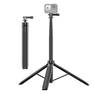 2-in-1 Aluminium Selfie Stick Tripod for Action Cameras: 137cm Extendable 8E4X - Image 1 of 4