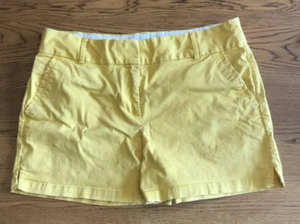 Ann Taylor Loft Women's Size 8 Shorts Yellow Riviera Casual Flat Front 34" W - Picture 1 of 4