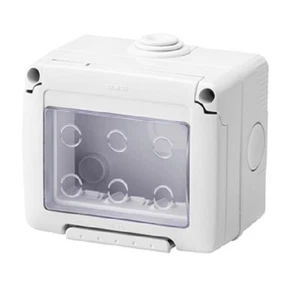 CONTENITORE ESTERNO IP55 3 POSTI PER SYSTEM GEWISS GW27043 GRIGIO RAL7035 - Foto 1 di 1