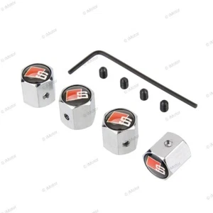 4 x Tapones S Audi antirrobo para valvulas de neumaticos rueda llanta acero - Imagen 1 de 1