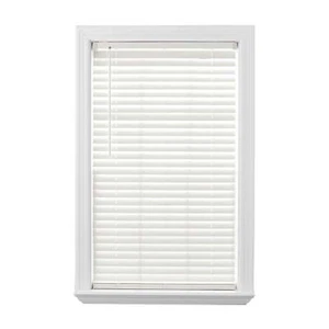 2" Cordless Faux Wood Horizontal Blinds, Antique White, 34" W x 72" L New style - Picture 1 of 5