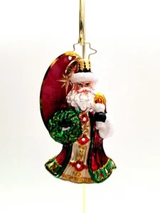 Christopher Radko - Gema de luz guía #1016750 Santa sosteniendo corona y vela - Imagen 1 de 4